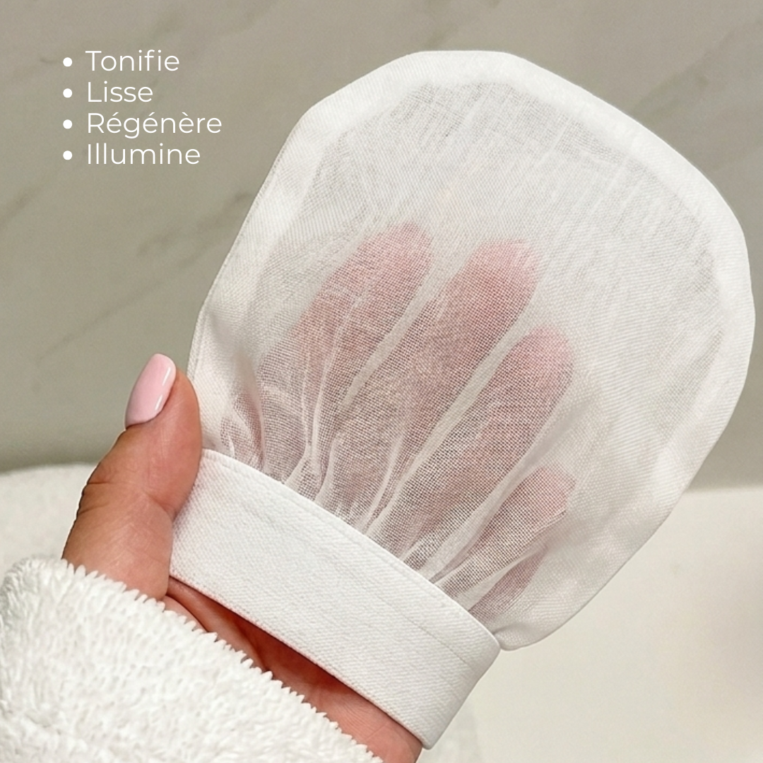 Coffret Gant Exfoliant en Soie - Corps + Visage